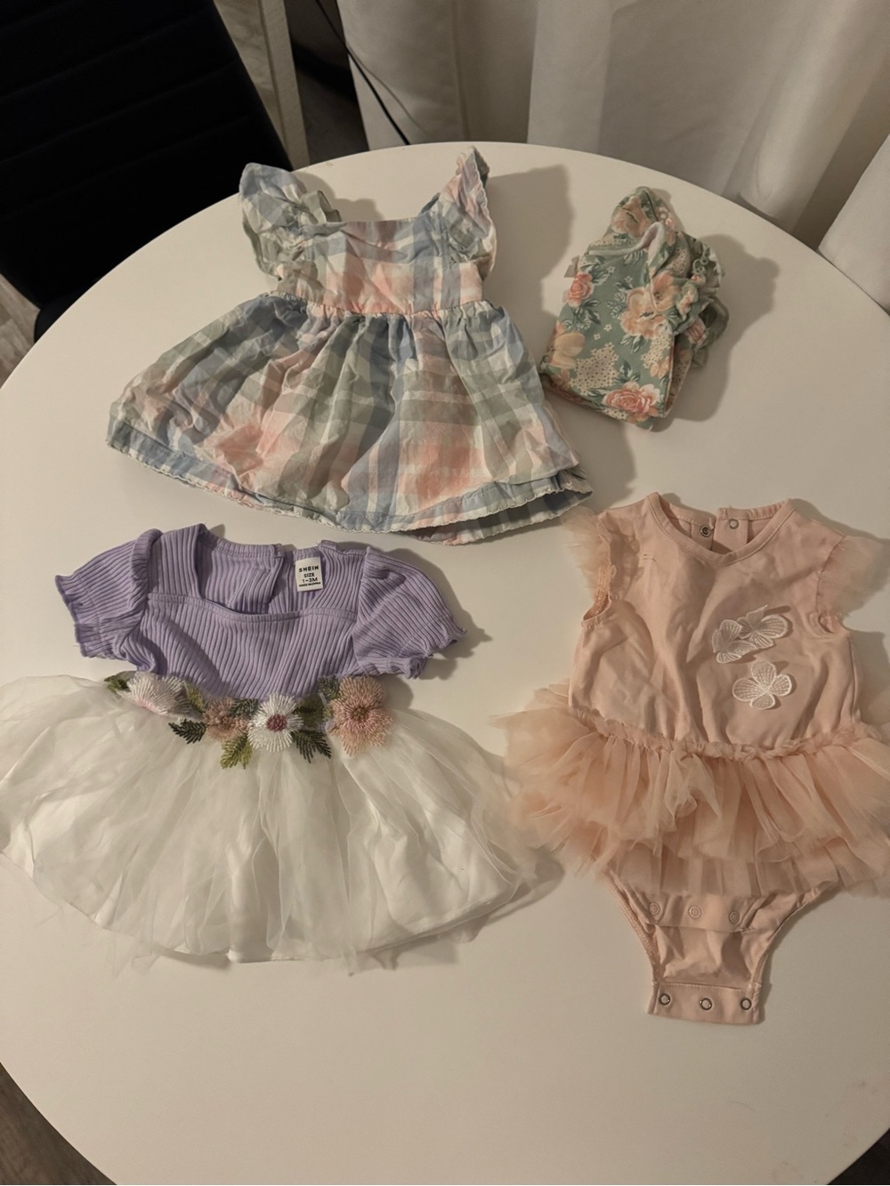 Baby Girl Pastel Dress Trío Lot of 3